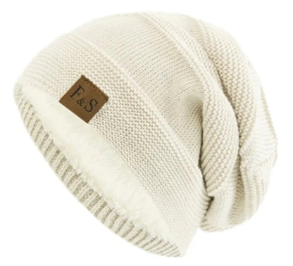 Fleecegefütterter Pullover Warm halten Strickstoff Etikett Wollmütze