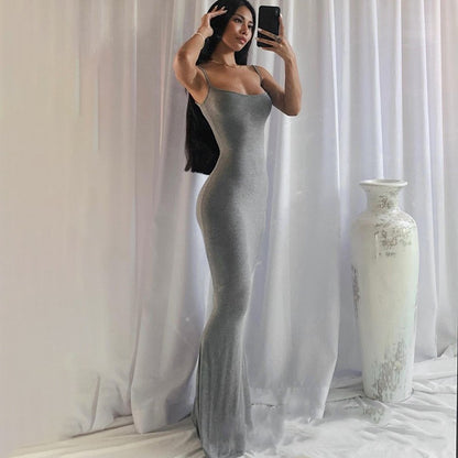 Vestido moldeador para mujer, mono, corsé de realce de abdomen, entrepierna abierta, liguero, falda larga ajustada, almohadilla para el pecho, body, vestido