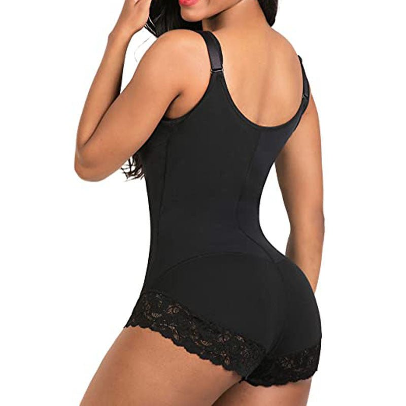 Contracting Hip Lifting Tights Body Shaping Underwear Shapewear Siamese Triangle Zipper Shapewear - BAGMODA