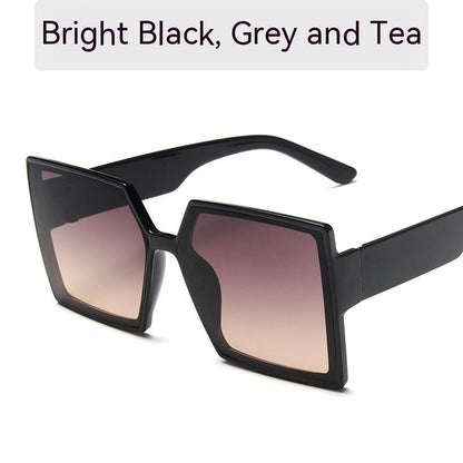 Nuevas gafas de sol con montura cuadrada grande para mujer