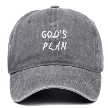 GODS PLAN Bestickte Baseballkappe aus reiner, gewaschener Baumwolle