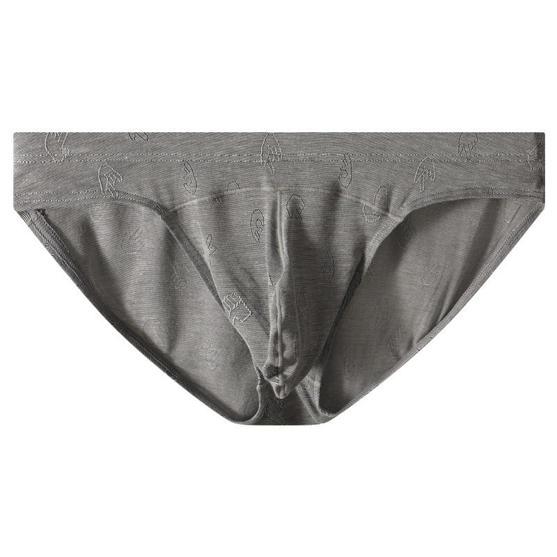 Briefs Modal Low Waist Jacquard Ice Silk Underwear