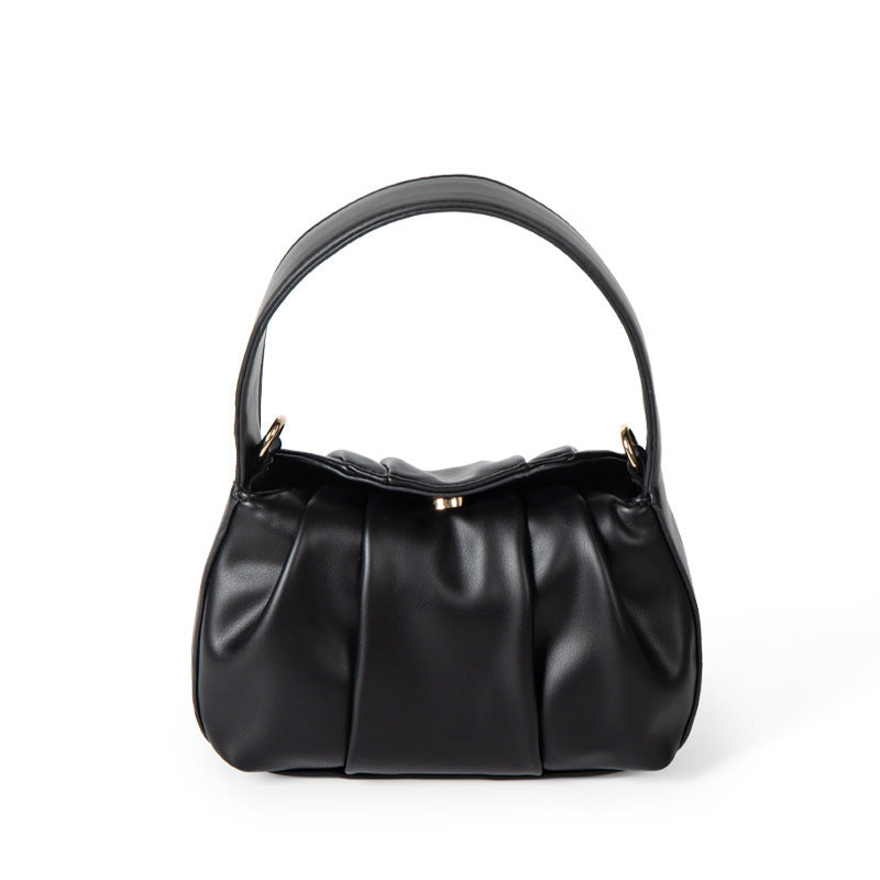 Crossbody Shoulder Bag Fashion Advanced Texture Pleated Portable Cloud Bag