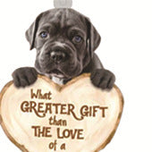 Love Dog Acrylic Key Ring Pendant