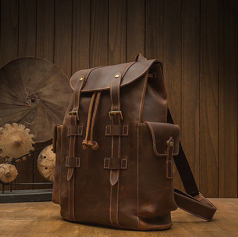 Timberwolf Retro Leather Backpack