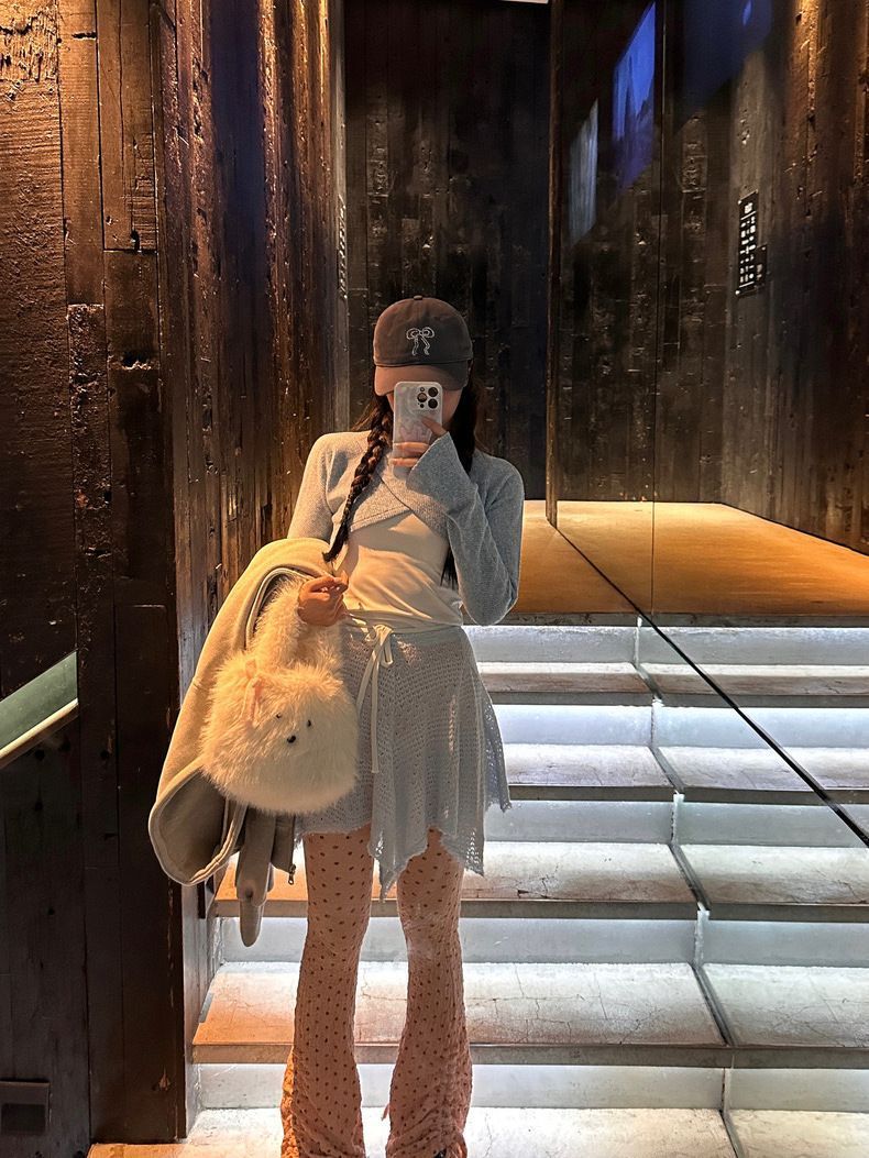 Cute Furry Puppy Bowknot Bag