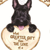 Love Dog Acrylic Key Ring Pendant