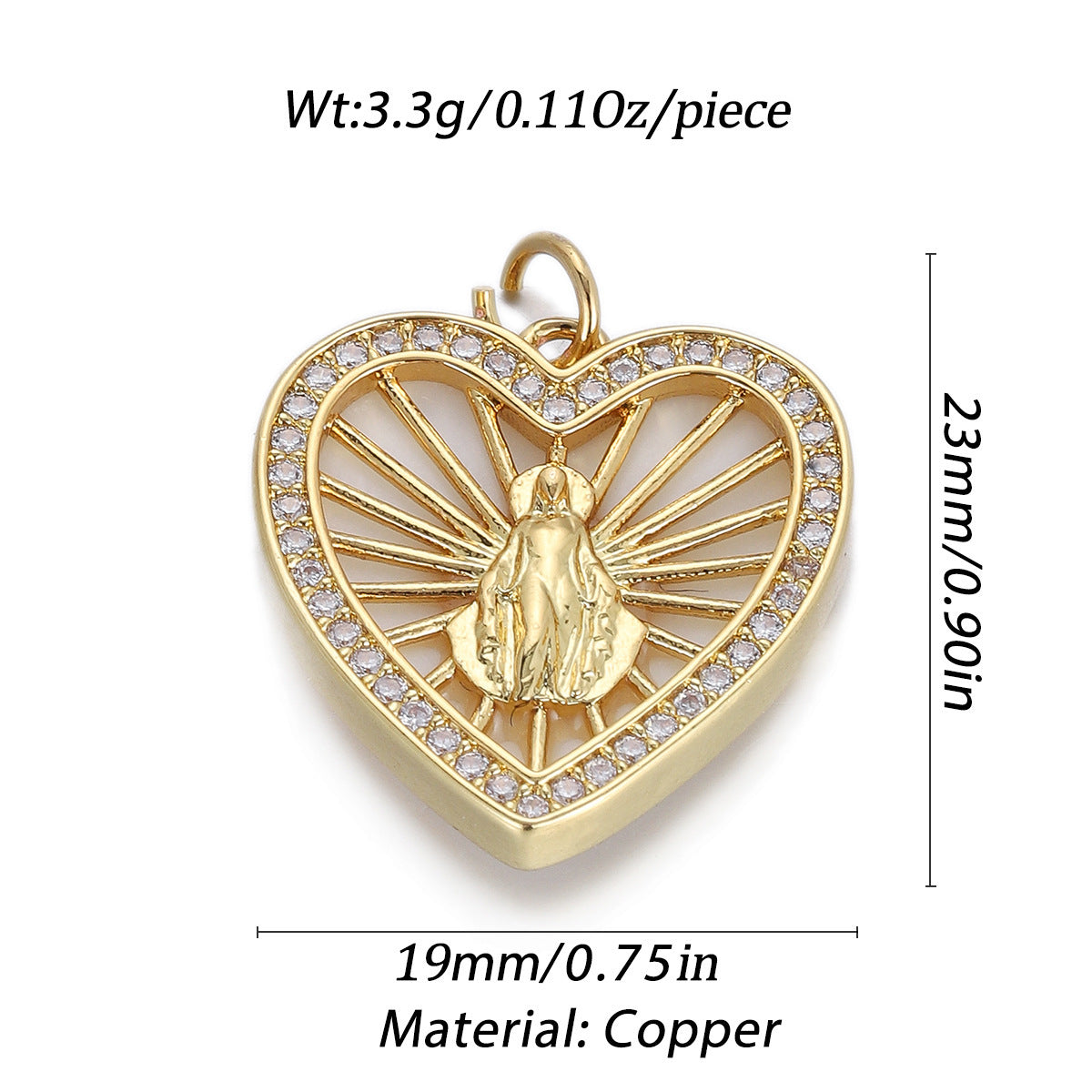 Oil Dripping Red Love Pendant Micro Inlaid Zircon Accessories