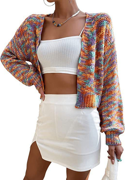 Damen Retro Colorized Sweater Freizeitjacke