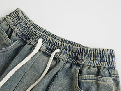 Fashion Straight Denim Pants Men And Women - BAGMODA