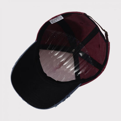 Damen-Baseballkappe aus gewaschenem Denim im Retro-Stil