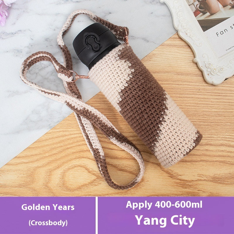 Cup Cover Crossbody Long Strap Vacuum Cup Glass Universal