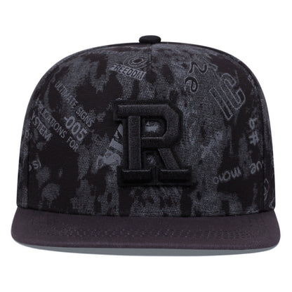 Gorra de hip hop urbana con bordado de letra R europea y americana