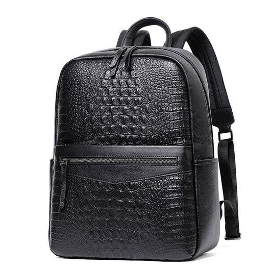 Cowhide Leather Men's Backpack