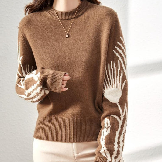 Thick Round Neck Knitwear Women's Short Pullover Loose Sweater