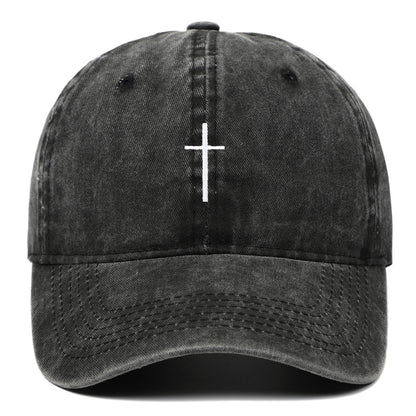 Gorra de béisbol con visera bordada en cruz y letras para el sol