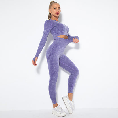 Pantalones deportivos para correr y fitness para mujer, lavables y sin costuras, con cara sonriente