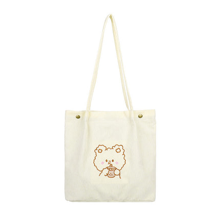 Cute Velvet Embroidery Bag - BAGMODA