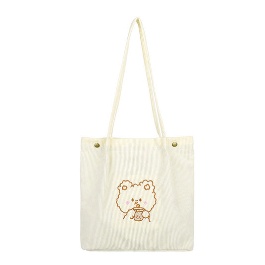 Cute Velvet Embroidery Bag