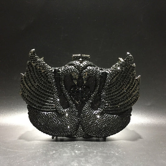 Swan Elegance Diamond Clutch