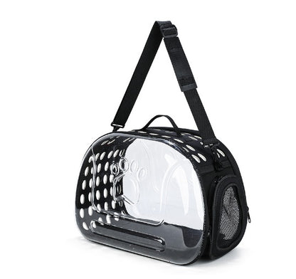Mochila escolar portátil y transparente para gatos