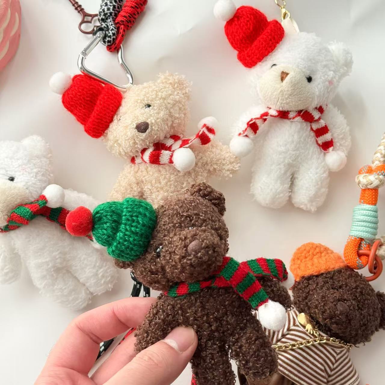 Fashion Personality Bear Plush Pendant Keychain