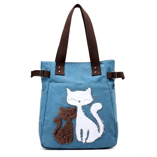 Linda bolsa de lona de peluche 
