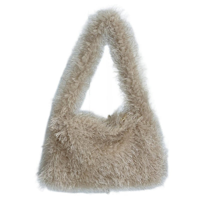 Bonbonfarbene Handtasche mit Quaste