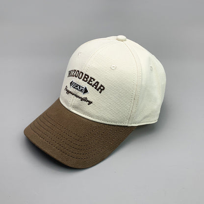 Gorra de béisbol deportiva transpirable con bordado de algodón y letras de colores simples a juego