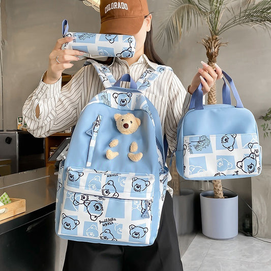 Cute Bear Three-piece Set Bag