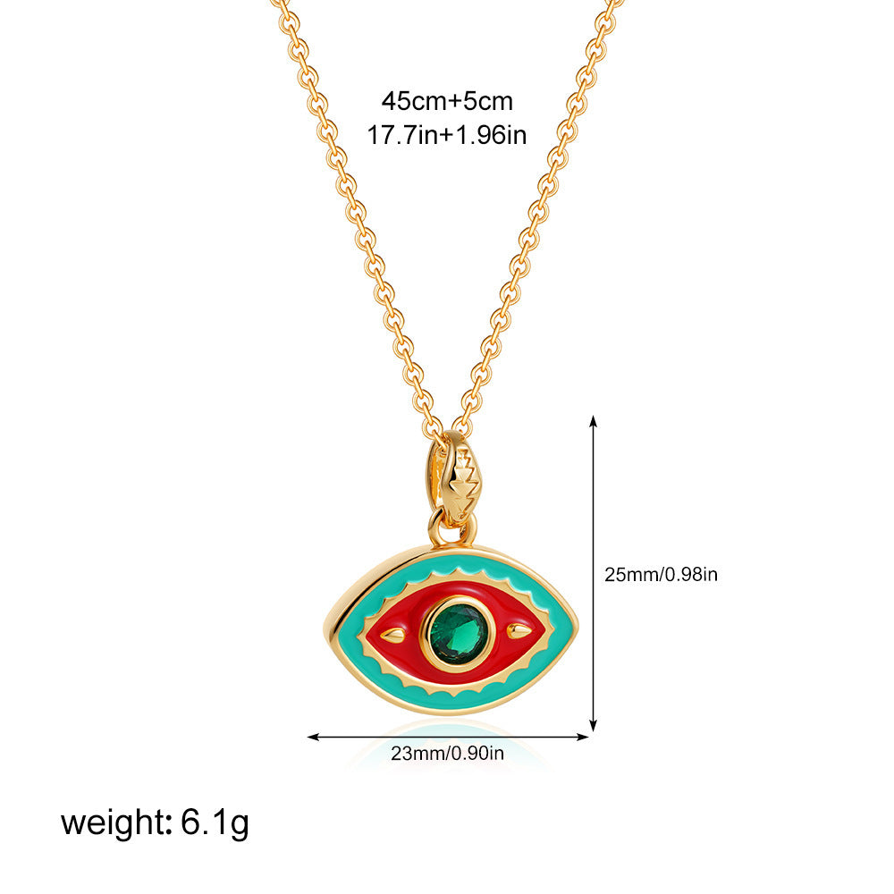 Colorful Crystals Pendant Necklace Clavicle Chain