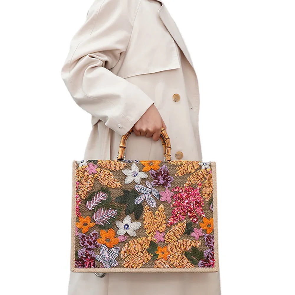 Sequin Bamboo Bag