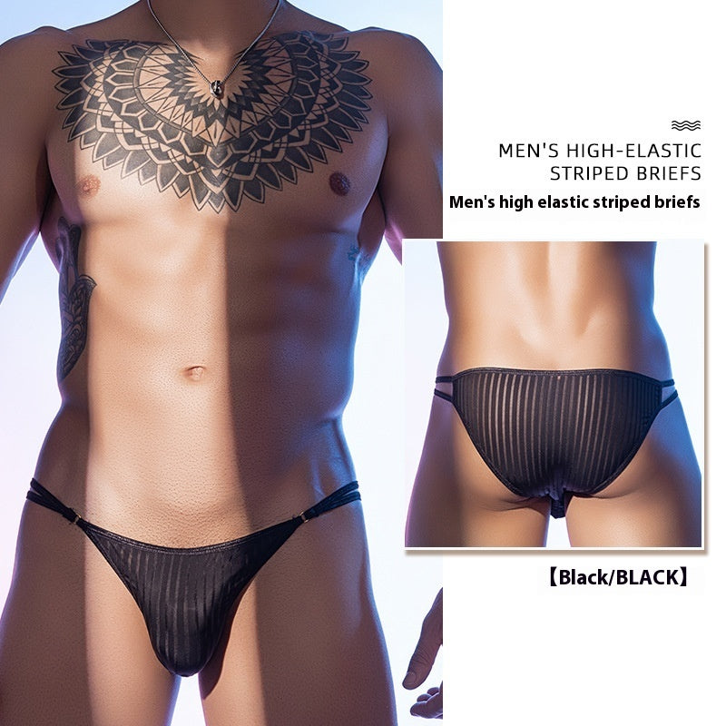 Underwear Low Waist Sexy Striped Breathable Skin-friendly Triangle