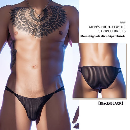 Underwear Low Waist Sexy Striped Breathable Skin-friendly Triangle