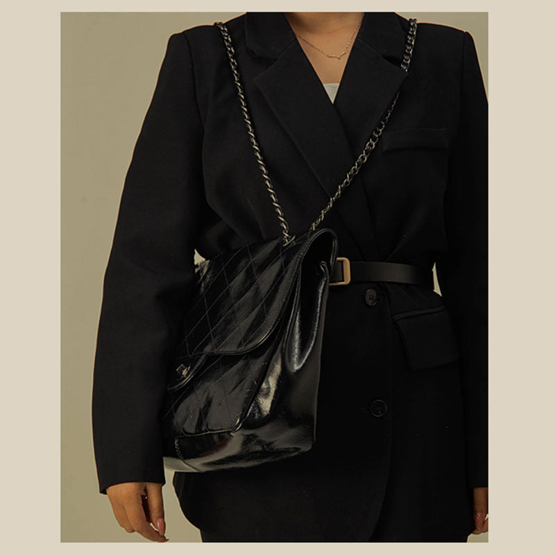 Rhombus Chain Shoulder Underarm Bag