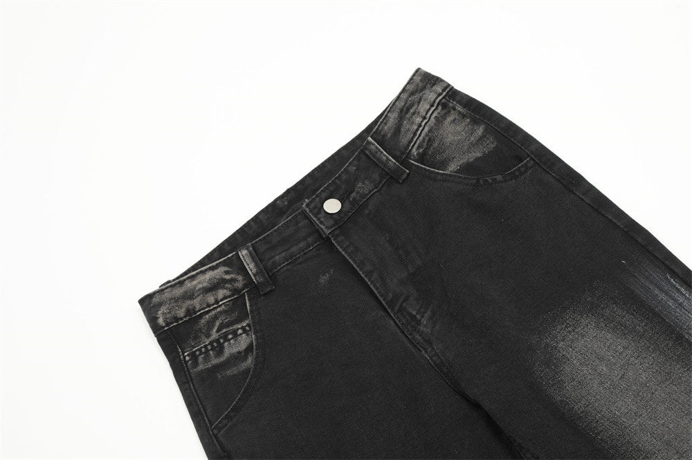 Fashion Loose Denim Bootcut Pants Men - BAGMODA