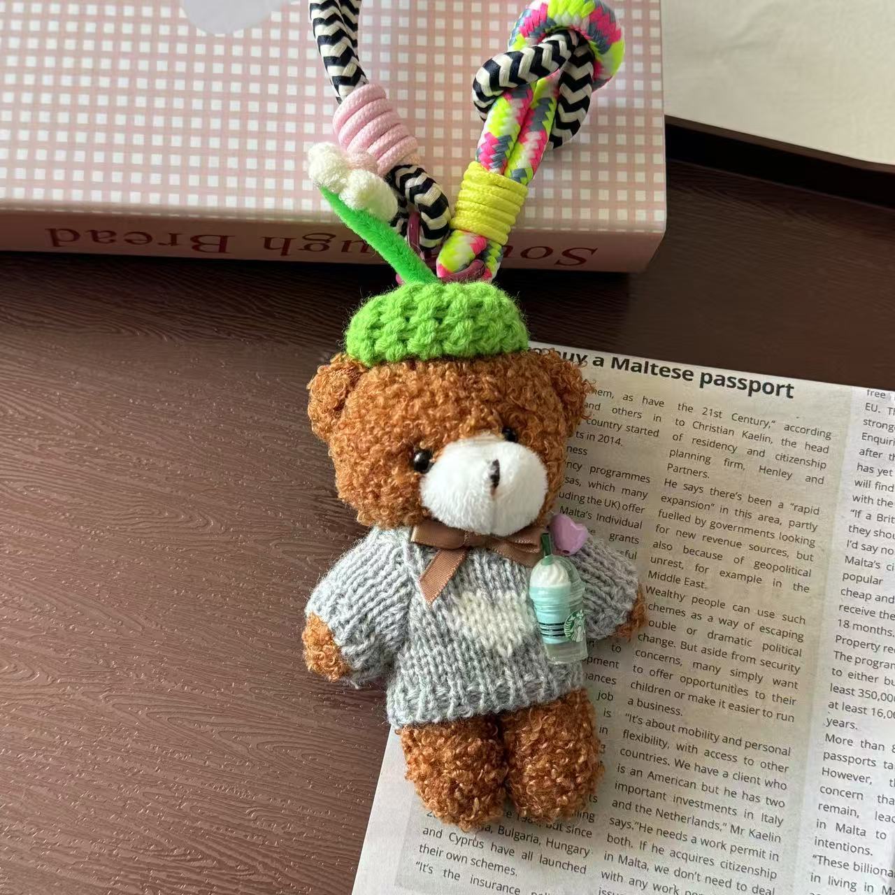 Fashion Mobile Phone Strap Cartoon Bear Pendant