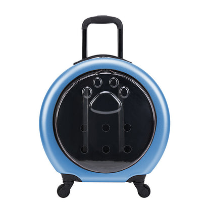 Bolsa con ruedas para mascotas, transparente, reforzada, portátil, para PC, para gatos y perros