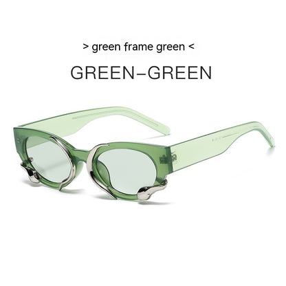 Nuevas gafas de sol con diseño de serpiente a prueba de sol para mujer