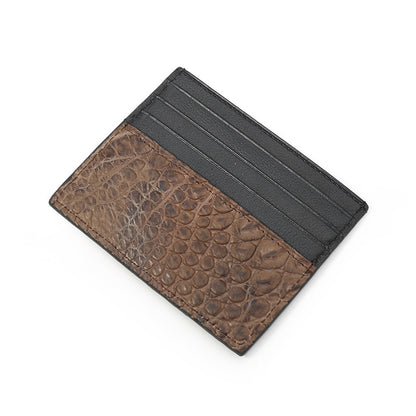Cartera ultrafina de cuero genuino con múltiples ranuras para tarjetas