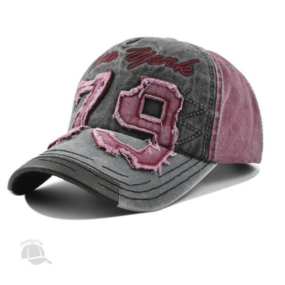 Gorra de béisbol con letras lavadas bordadas para hombre