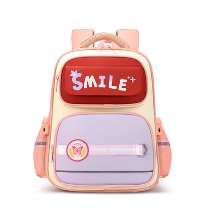 Mochila escolar infantil de estilo británico con letras de dibujos animados