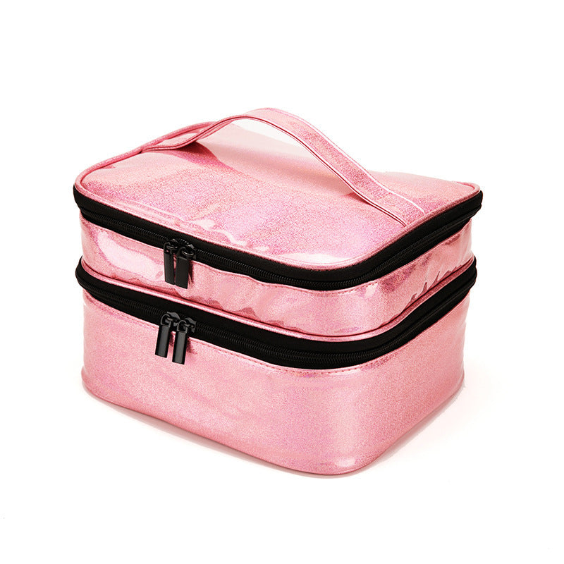 Portable Double-layer 30-cell Lined Portable Storage Bag
