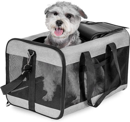 Bolsas de transporte para perros y gatos, para coche, portátiles, plegables, para viajes al aire libre, transpirables.