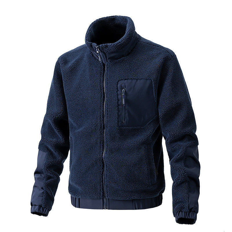 Berber Fleece Coat Men's Autumn And Winter Stand Collar