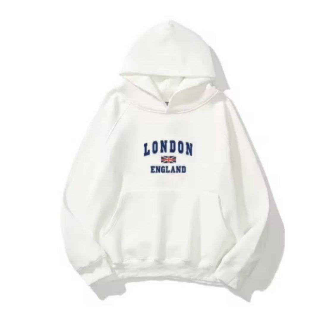 Double-layer Hat European Size Fleece-lined Pullover Sweater Men