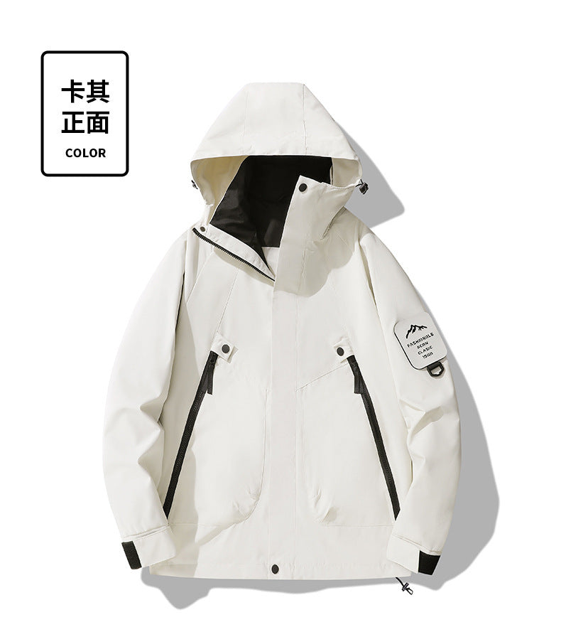 Outdoor Spring And Autumn Single-layer Japanese Solid Color Jacket Women's Thin Soft Shell Windproof Waterproof Mountaineering Clothing
