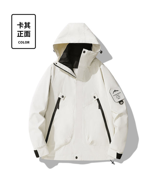 Outdoor Spring And Autumn Single-layer Japanese Solid Color Jacket Women's Thin Soft Shell Windproof Waterproof Mountaineering Clothing