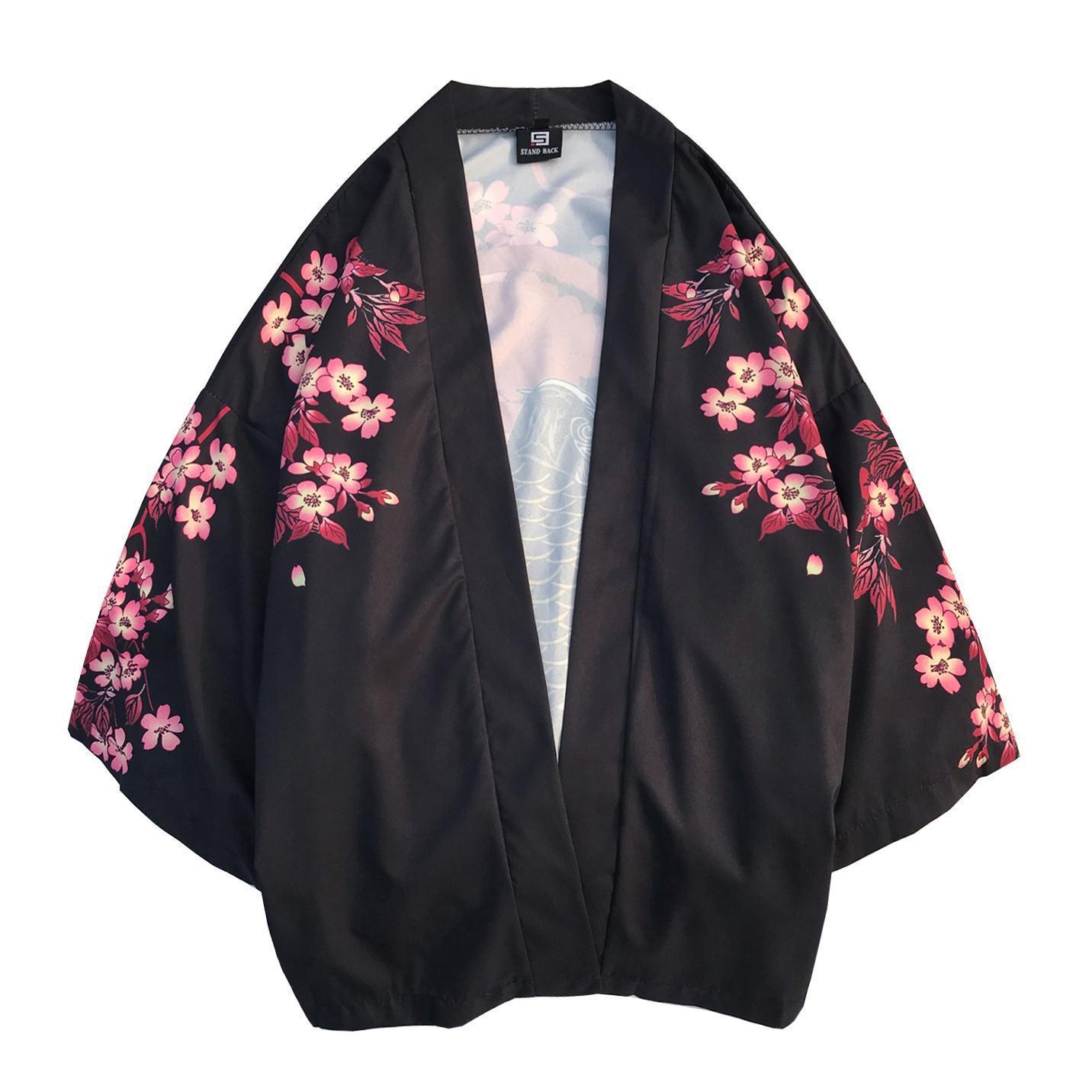 Robe Men's Loose Sun Protection Three-quarter Length Sleeves Cardigan Coat