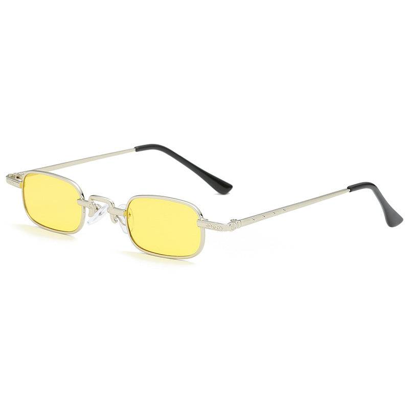Square small frame men and women sunglasses
